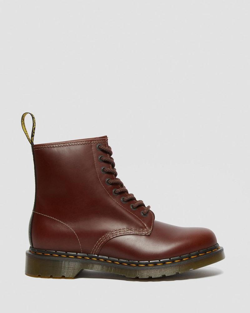 Brown / Black Men's Dr Martens 1460 Men's Abruzzo Leather Lace Up Boots | CA 516JPQ